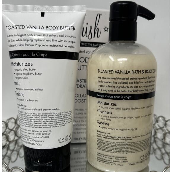 Whish Toasted Vanilla Body Butter 5 Oz & Bath & Body Gel 13 Oz Bundle-HTF - Picture 2 of 5